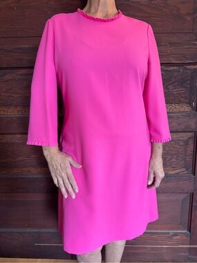 kate spade Hot Pink Long-Sleeve Shift Dress
